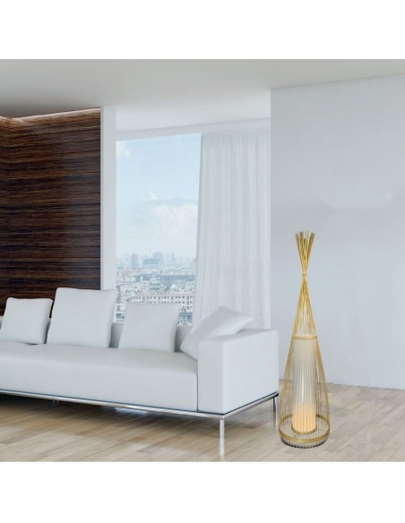 40571-Lampadario LED in Legno a Terra con Portalampada E Max  hcm -3