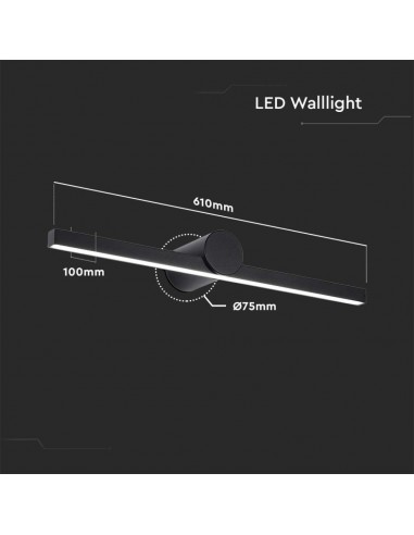405841-Lampada LED da Specchio  Colore Nero  xmm IP-3