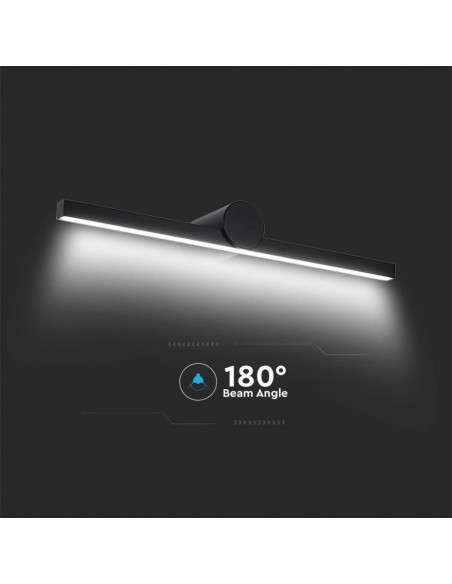 Lampada LED da Specchio 12W Nero 4000K 610*100mm IP20
