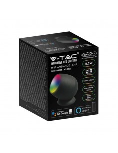 405851-Lampada LED da Tavolo  Smart WiFi Compatibile con Google Assistent e Amazon Alexa RGB  in CCT Dimmerabile Colore Nero-1 2