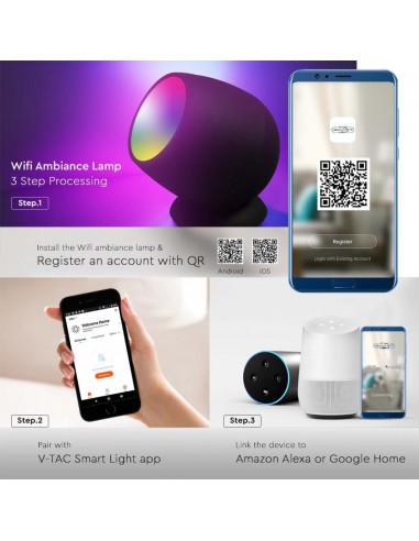 Lampada LED da Tavolo 2.2W Smart WiFi...