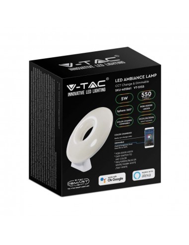 405861-Lampada LED Smart da Tavolo  RGB WiFi Compatibile con Google Home e Amazon Alexa-2