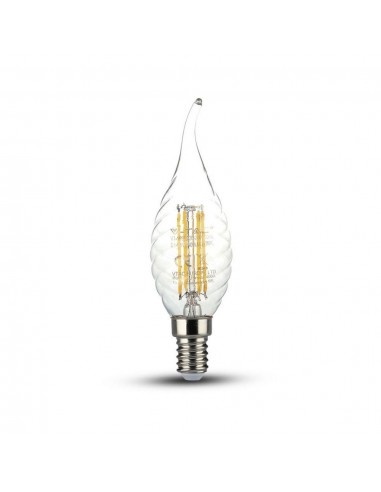 4308-Lampadina LED E  LM/W Candela a Fiamma Tortiglione Filamento -1