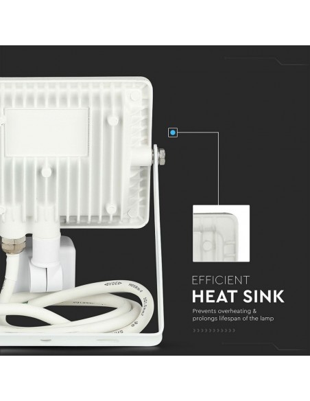 448-Faro LED Chip Samsung  con Sensore di Movimento e Crepuscolare e Interruttore Manuale di Bloccaggio Colore Bianco  -7