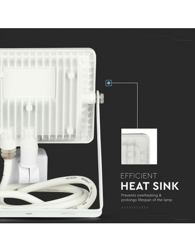 449-Faro LED Chip Samsung  con Sensore di Movimento e Crepuscolare e Interruttore Manuale di Bloccaggio Colore Bianco  -7