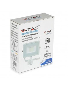 450-Faro LED Chip Samsung  con Sensore di Movimento e Crepuscolare e Interruttore Manuale di Bloccaggio Colore Bianco  -1 2