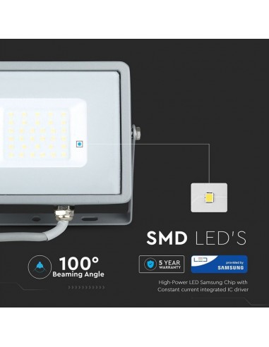 454-Faro LED SMD Chip Samsung  Colore Grigio  -6