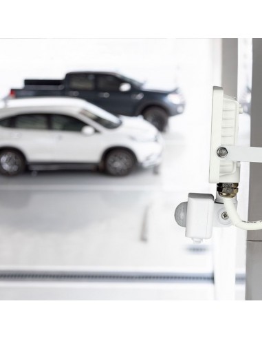 459-Faro LED Chip Samsung  con Sensore di Movimento e Crepuscolare e Interruttore Manuale di Bloccaggio Colore Bianco  -5