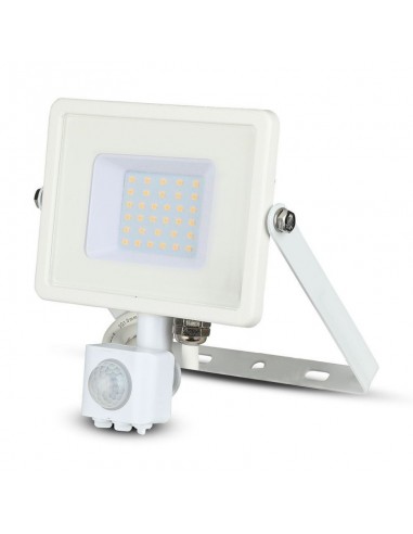 459-Faro LED Chip Samsung  con Sensore di Movimento e Crepuscolare e Interruttore Manuale di Bloccaggio Colore Bianco  -7