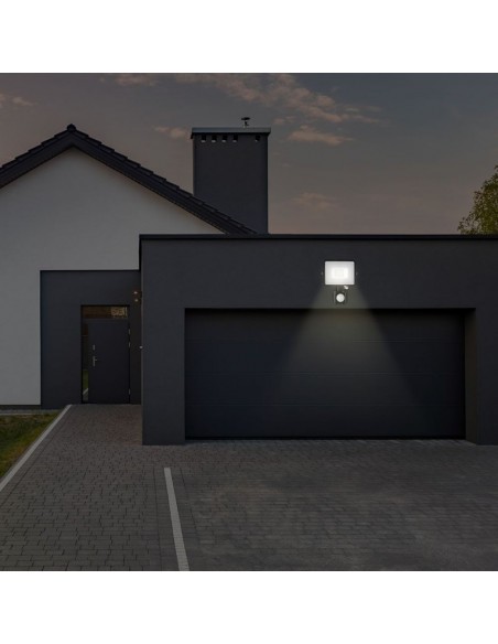 460-Faro LED Chip Samsung  con Sensore di Movimento e Crepuscolare e Interruttore Manuale di Bloccaggio Colore Nero  -5