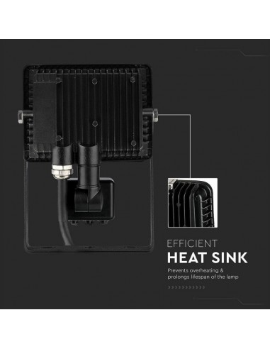 460-Faro LED Chip Samsung  con Sensore di Movimento e Crepuscolare e Interruttore Manuale di Bloccaggio Colore Nero  -7