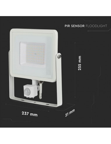 466-Faro LED Chip Samsung  con Sensore di Movimento e Crepuscolare e Interruttore Manuale di Bloccaggio Colore Bianco  -3