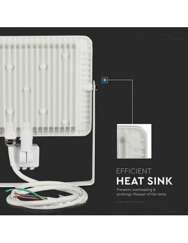 466-Faro LED Chip Samsung  con Sensore di Movimento e Crepuscolare e Interruttore Manuale di Bloccaggio Colore Bianco  -7