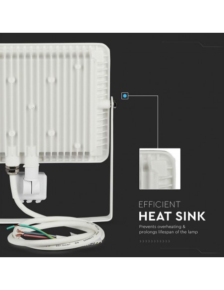 466-Faro LED Chip Samsung  con Sensore di Movimento e Crepuscolare e Interruttore Manuale di Bloccaggio Colore Bianco  -7