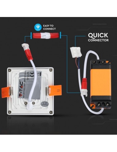 4798-Mini Pannello LED  LM/W Montaggio ad Incasso Quadrato -4