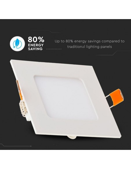 4863-Mini Pannello LED  Montaggio ad Incasso Quadrato -6