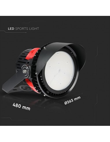 490-Faro LED Chip Samsung  LM/W Driver MW Mean Well Colore Nero/Rosso   Dimmerabile -3