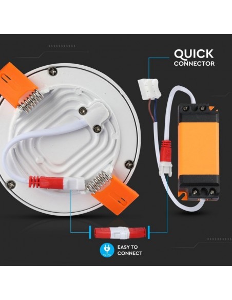 4934-Mini Pannello LED  LM/W Montaggio ad Incasso Rotondo -4