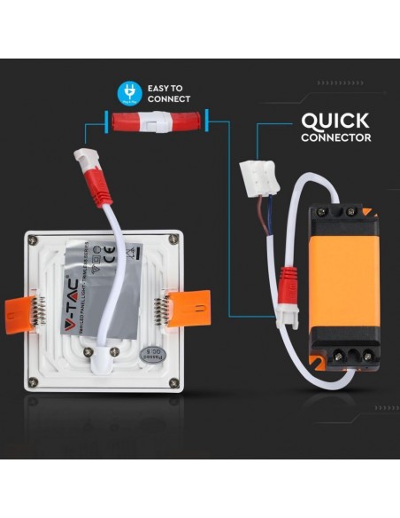 4948-Mini Pannello LED  LM/W Montaggio ad Incasso Quadrato -6