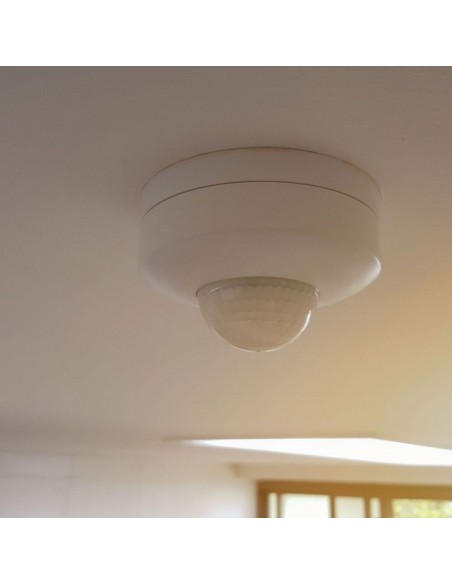 4968-Sensore di Movimento a Infrarossi  Montaggio a Plafone Colore Bianco Max  IP-4