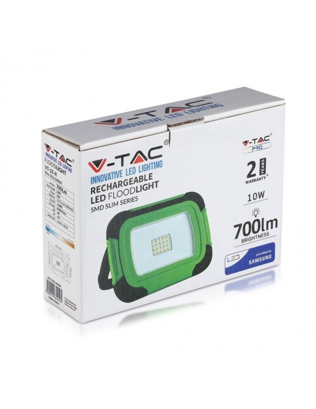 503-Faro LED Chip Samsung  Ricaricabile con USB Colore Nero e Verde  IP-2