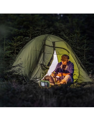 503-Faro LED Chip Samsung  Ricaricabile con USB Colore Nero e Verde  IP-4