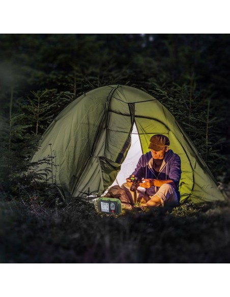 503-Faro LED Chip Samsung  Ricaricabile con USB Colore Nero e Verde  IP-4