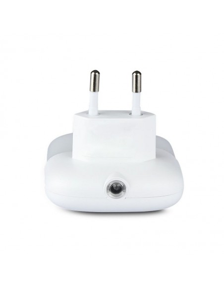 Faretto LED Chip Samsung Segnapasso Notturno Quadrato 0,45W Sensore Crepuscolare e USB Bianco 60*60*54,5 mm 3000K IP20