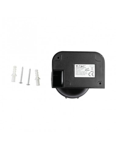 5077-Sensore di Movimento a Infrarossi  Orientabile Montaggio a Plafone Colore Nero Max  IP-6