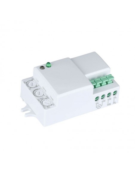 Sensore di Movimento a Microonde 180°-360° Montaggio a Plafone Bianco (Max 300W) IP20