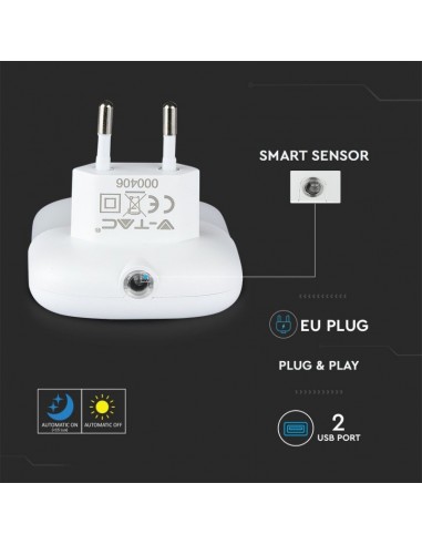 508-Faretto LED Chip Samsung Segnapasso Notturno Quadratro -5