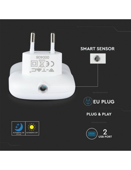 508-Faretto LED Chip Samsung Segnapasso Notturno Quadratro -5