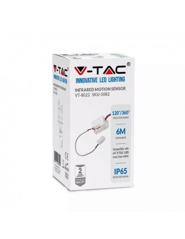 5082-Sensore di Movimento a Infrarossi - Colore Bianco Max  IP-2