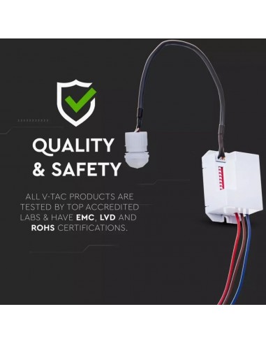 5082-Sensore di Movimento a Infrarossi - Colore Bianco Max  IP-7