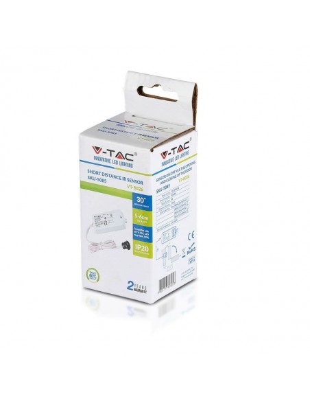 5085-Sensore di Movimento a Infrarossi  Attivazione tramite Apertura/Chiusura Porta -cm Colore Bianco Max  IP-2