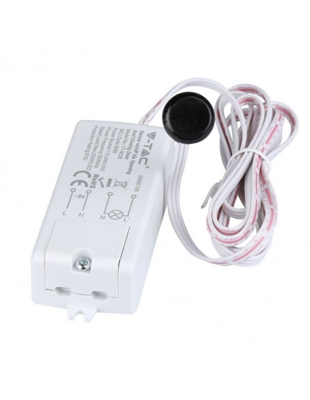 5085-Sensore di Movimento a Infrarossi  Attivazione tramite Apertura/Chiusura Porta -cm Colore Bianco Max  IP-7