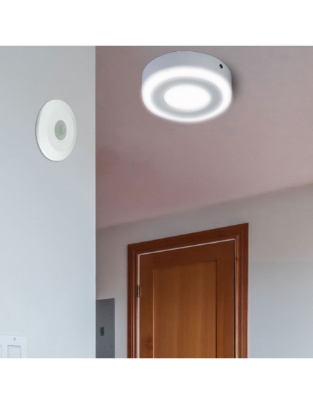 5086-Sensore di Movimento a Infrarossi  Montaggio a Plafone Colore Bianco Max  IP-3