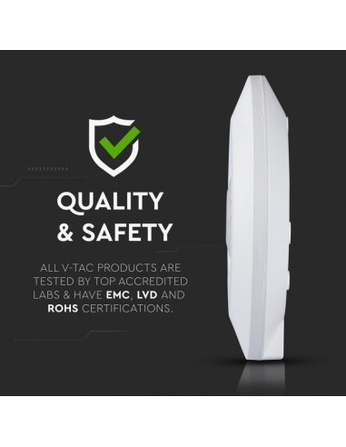 5086-Sensore di Movimento a Infrarossi  Montaggio a Plafone Colore Bianco Max  IP-6