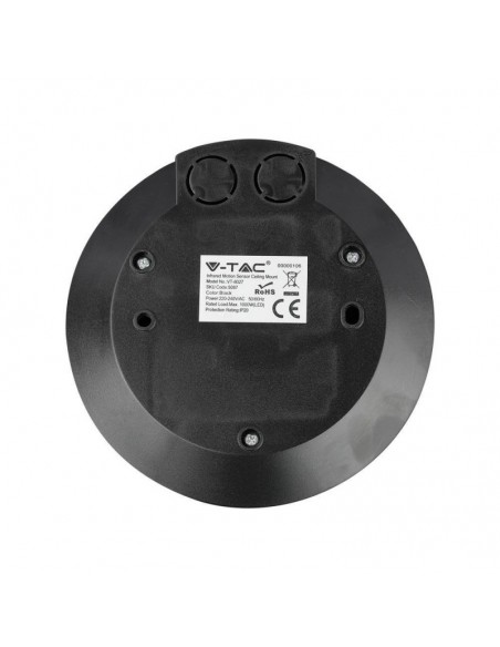 5087-Sensore di Movimento a Infrarossi  Montaggio a Plafone Colore Nero Max  IP-5