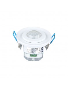 5091-Sensore di Movimento a Microonde  Orientabile Montaggio a Incasso Colore Bianco Max  IP-1