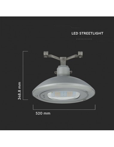 545-Armatura Stradale LED Chip Samsung  LM/W Classe II Type II-S Colore Grigio  -3