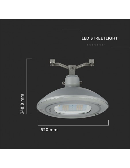 545-Armatura Stradale LED Chip Samsung  LM/W Classe II Type II-S Colore Grigio  -3