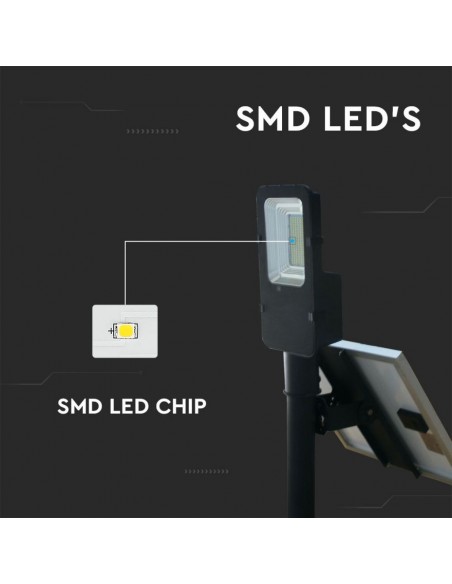 5502-Armatura Stradale LED SMD  con Pannello Solare e Telecomando-4