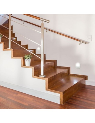 5570-Punto Luce LED da Incasso Quadrato  con Sensore Colore Bianco -4