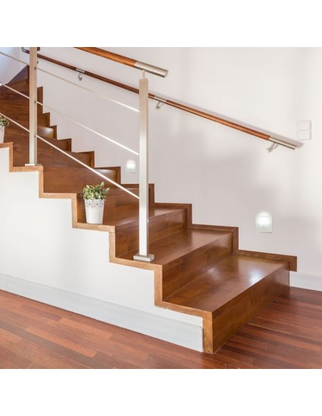 5570-Punto Luce LED da Incasso Quadrato  con Sensore Colore Bianco -4