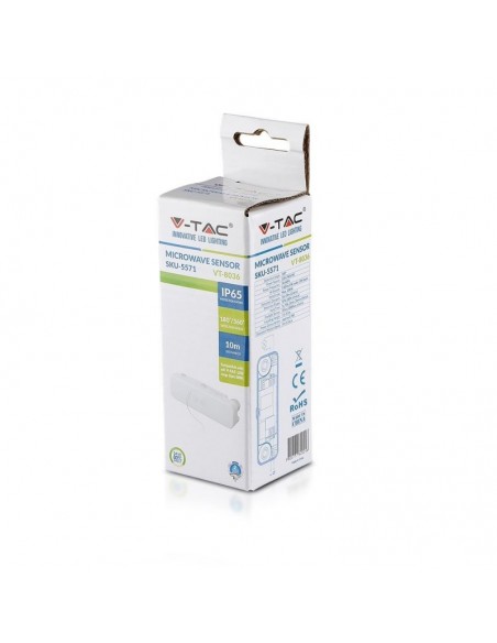 5571-Sensore di Movimento a Microonde  Montaggio a Plafone Colore Bianco Max  -2