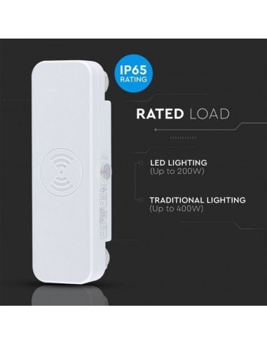 5571-Sensore di Movimento a Microonde  Montaggio a Plafone Colore Bianco Max  -5