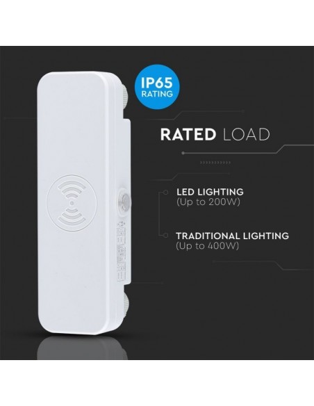 5571-Sensore di Movimento a Microonde  Montaggio a Plafone Colore Bianco Max  -5