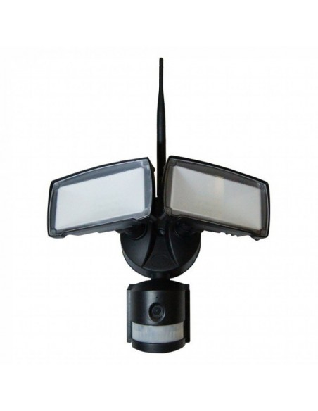5917-Faro LED  con Sensore PIR e Telecamera WiFi Colore Nero -1