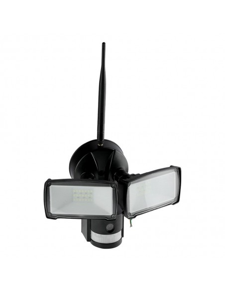 5917-Faro LED  con Sensore PIR e Telecamera WiFi Colore Nero -6